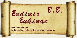 Budimir Bukinac vizit kartica